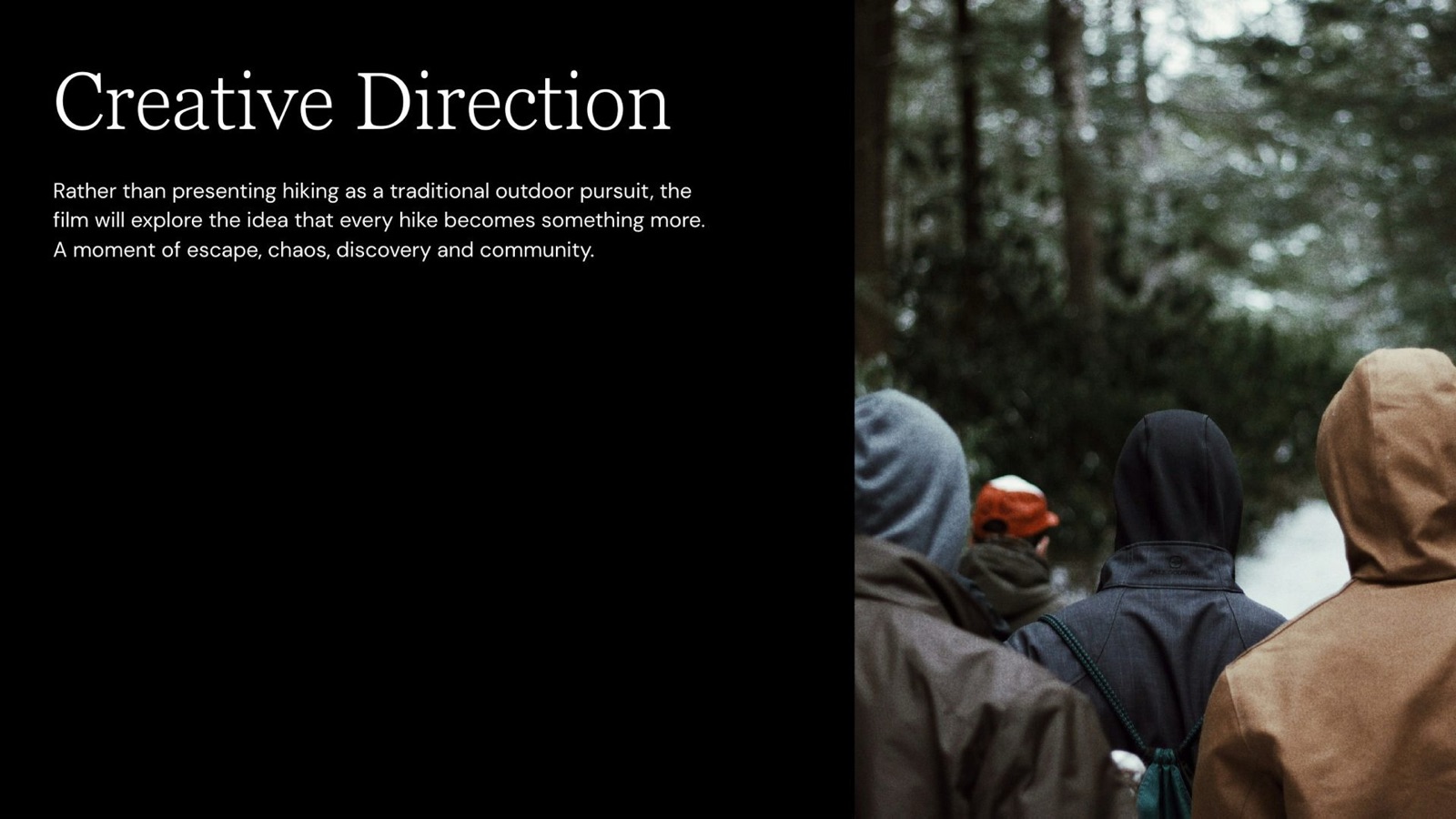 Treatment page: Creative Direction